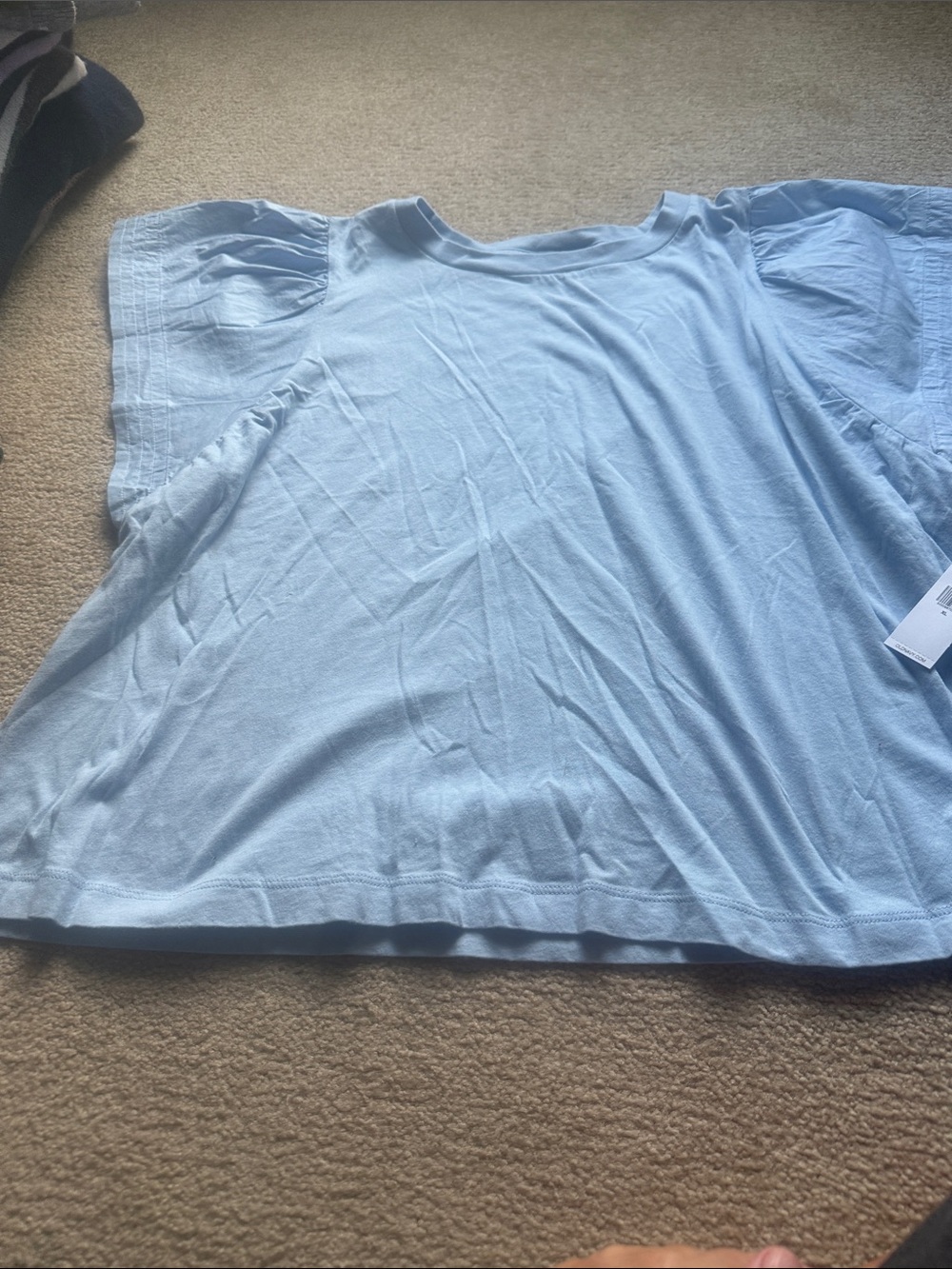 Old Navy - size XL Light Blue Puff Sleeve Top